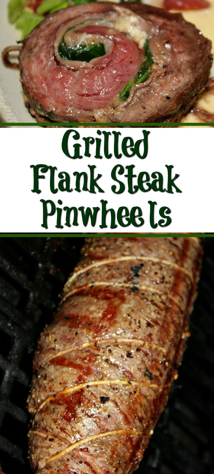 These Grilled Flank Steak Pinwheels perfect meal to make for a date night in or couples dinner night! Pair up with other grilling recipes for a total meal!