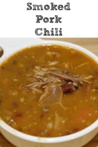 This Smoked Pork Chili is the perfect way to use up left-over smoked pork! Pork shoulder is a great budget friendly roast to pick up, smoke, and makes the perfect meat to use to make a chili out of next day! The chili is the perfect start it and forget it stovetop dinner that will leave your house smelling amazing too!