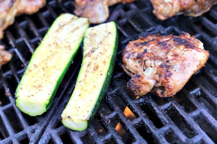 This Easy Grilled Chicken Thighs Recipe is perfect for an easy weeknight dinner! Grilling is perfect way to enjoy summer weather while getting dinner done.