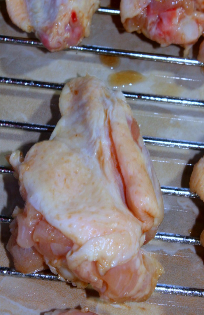 Chicken Wings On Rack Before Smoking 