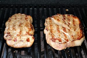 2 Grilled Pork Steaks On Gas Grill