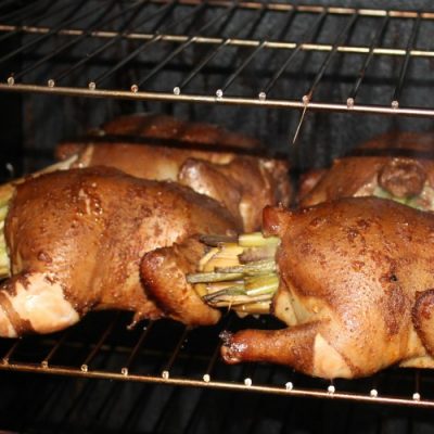 These Smoked Cornish Game Hens With a Brine And Dry Rub Recipe and are full of flavor! Stuff with butter, leeks, celery, and green onions for moist meat!!