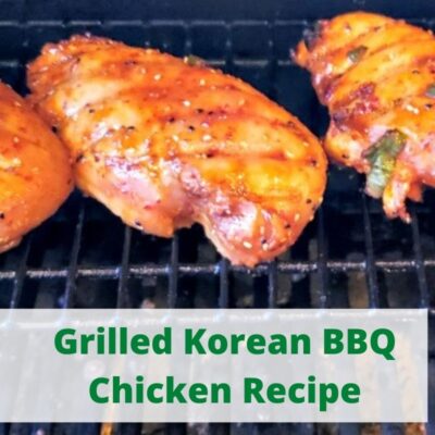 This Grilled Korean BBQ Chicken Recipe is perfect to put together using Spicology seasonings! Makes a great weeknight dinner to grill on the bbq