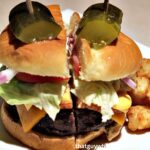 Assembled Burger On A White Plate