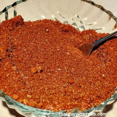 Homemade Brown Sugar Brisket Rub in Bowl With Fork