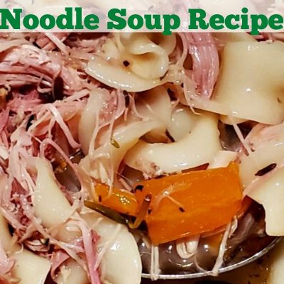 Smoked Turkey Noodle Soup Recipe is the perfect way to use up leftover Smoked Turkey from your holiday dinners!! Smoke flavor from turkey is in the soup!