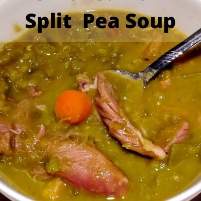 This Smoked Ham Split Pea Soup Recipe is the perfect leftover recipe to use up leftover smoked ham. Comfort food is the perfect for leftover holiday ham.