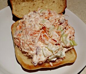 This Smoked Salmon Salad Recipe is the perfect way to use up leftover smoked Salmon! Pair it up with good bread to make the perfect sandwich! Add different seasonings or mix in different vegetables to make it different every time!