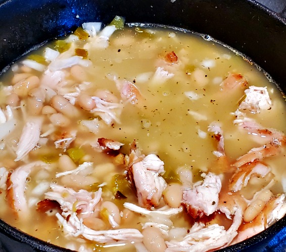 Smoked White Chicken Chili Recipe takes comfort food up to another level! Used smoked chicken breast to give even more flavor to the chili and warm you up!