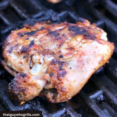 Grilled Chicken Thigh On Grill