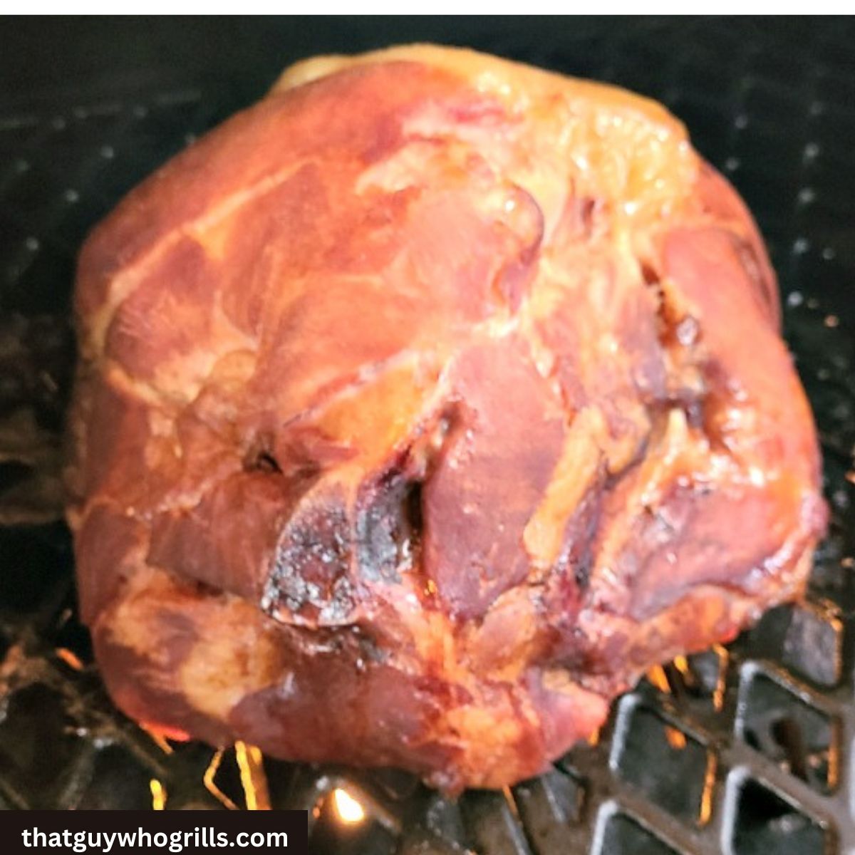 Coca Cola Smoked Ham on pellet grill 