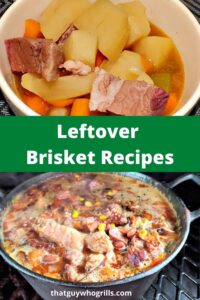 These Leftover Brisket Recipes are perfect to use up leftover Beef Smoked Beef Brisket. Use the brisket in chili, pies, stew, and even breakfast to make tasty meals! You can use the smoker to add even more or a crockpot.