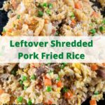 This Shredded Pork Fried Rice Recipe On The Blackstone is perfect to make with leftover smoked pulled pork! The smoke flavor adds to the fried rice! Fried rice is an easy weeknight dinner that is easy to make on the Blackstone griddle!