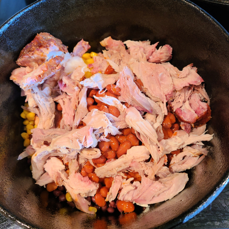 Pork Chili Ingredients In Dutch Oven