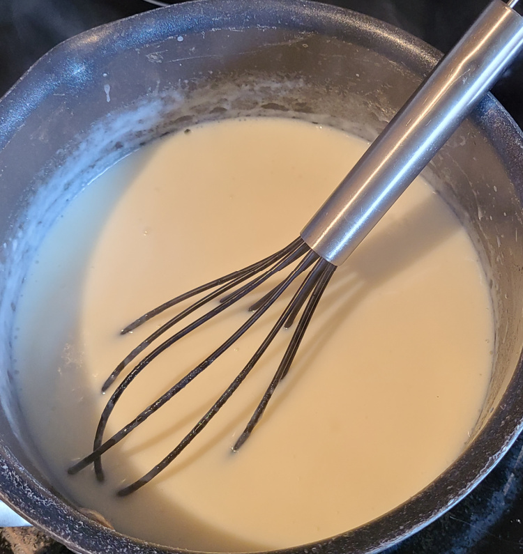 Milk melting for mac and cheese 