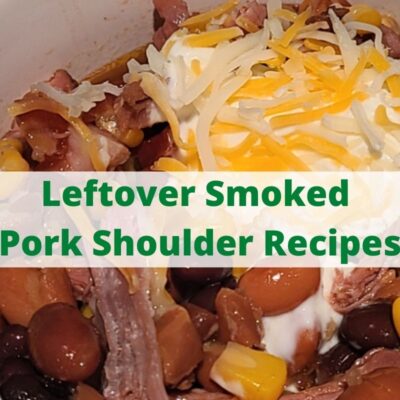 These Leftover Smoked Pork Shoulder Recipes are the perfect way to use up leftover smoked pork! Make soup, chilis, rice, sandwiches and more with the meat. You can even smoke chili in the dutch oven on the smoker. Boil down the pork shoulder bone into broth or into a stove top soup.
