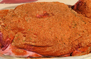 This Homemade Smoked Brisket Rub is perfect to make for your brisket! Uses spices from your pantry to make this amazing rub! Allowing the brisket to set overnight while rubbed allows for flavor and the meat to be tenderized more. Smoke low and sow on a pellet grill! Plus pair this rub up with a Snake River Farm Brisket for an amazing dinner!