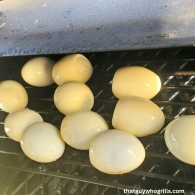 Hard Boiled Eggs Smoking on a Pitboss Pellet Grill