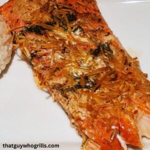 Pitboss Smoked Salmon Served With White Rice